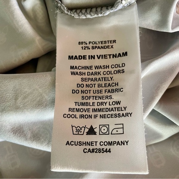 FootJoy Lisle Travel Print Collar Golf Polo grey white size extra large - Picture 10 of 10